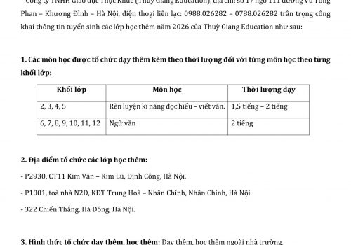 CÔNG KHAI THÔNG TIN VỀ TUYỂN SINH CÁC KHOÁ HỌC THÊM TẠI TGE-hình ảnh-0